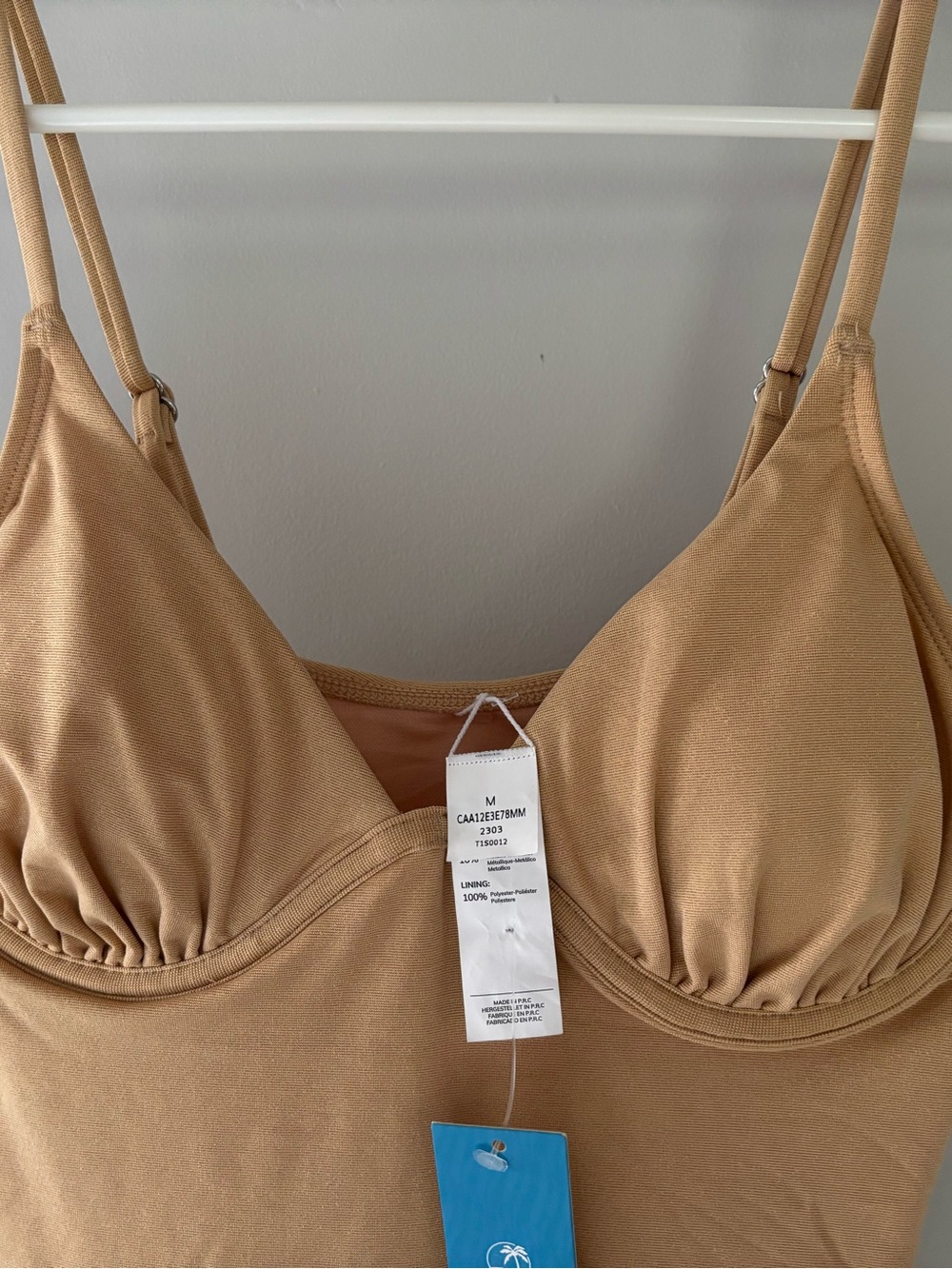 CUPSHE Tan/Gold One Piece Bathingsuit